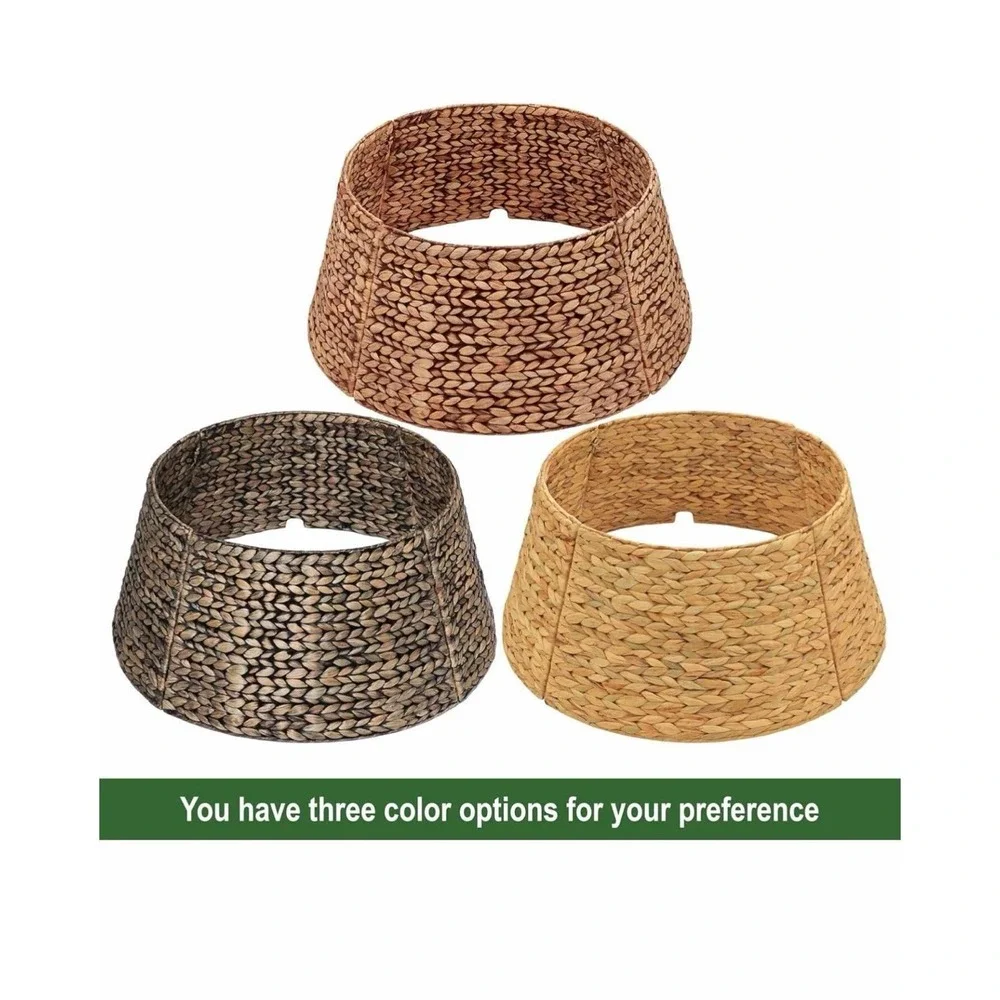 CENBOSS Rattan‎ Christmas Tree Collar, Wicker Tree Skirt & Stand Base Cover...